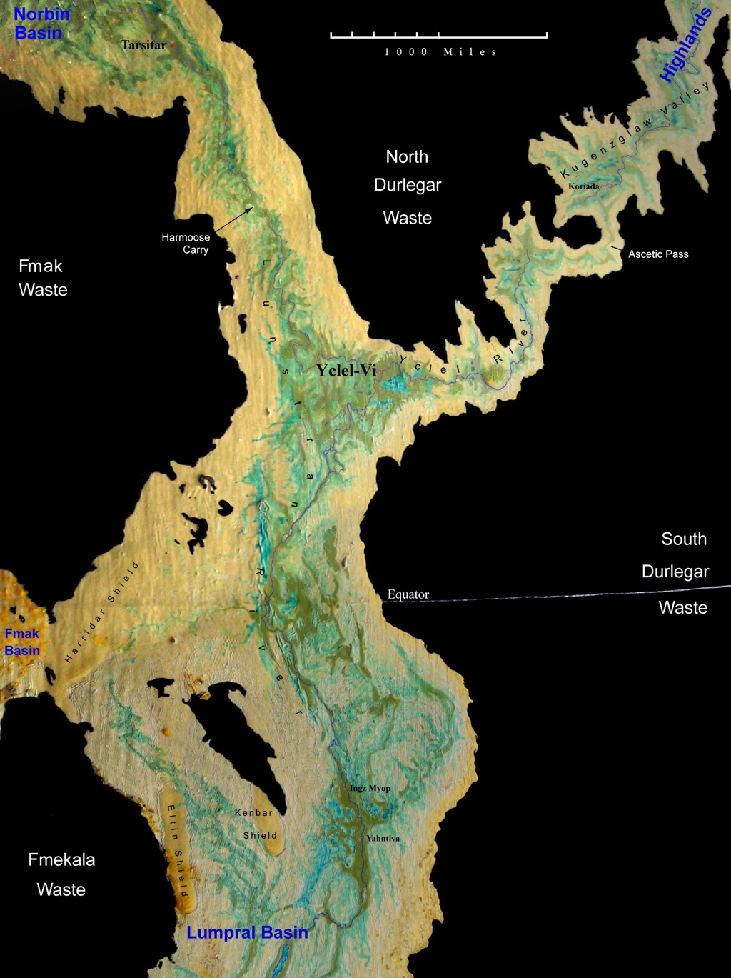 Map of the Yclel-Vi Basin