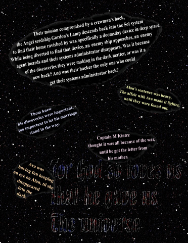 Back cover of science story of artificial heavens